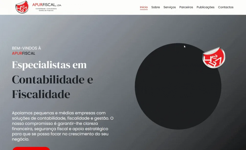 Website da Apurfiscal, desenvolvido pela DH Solutions